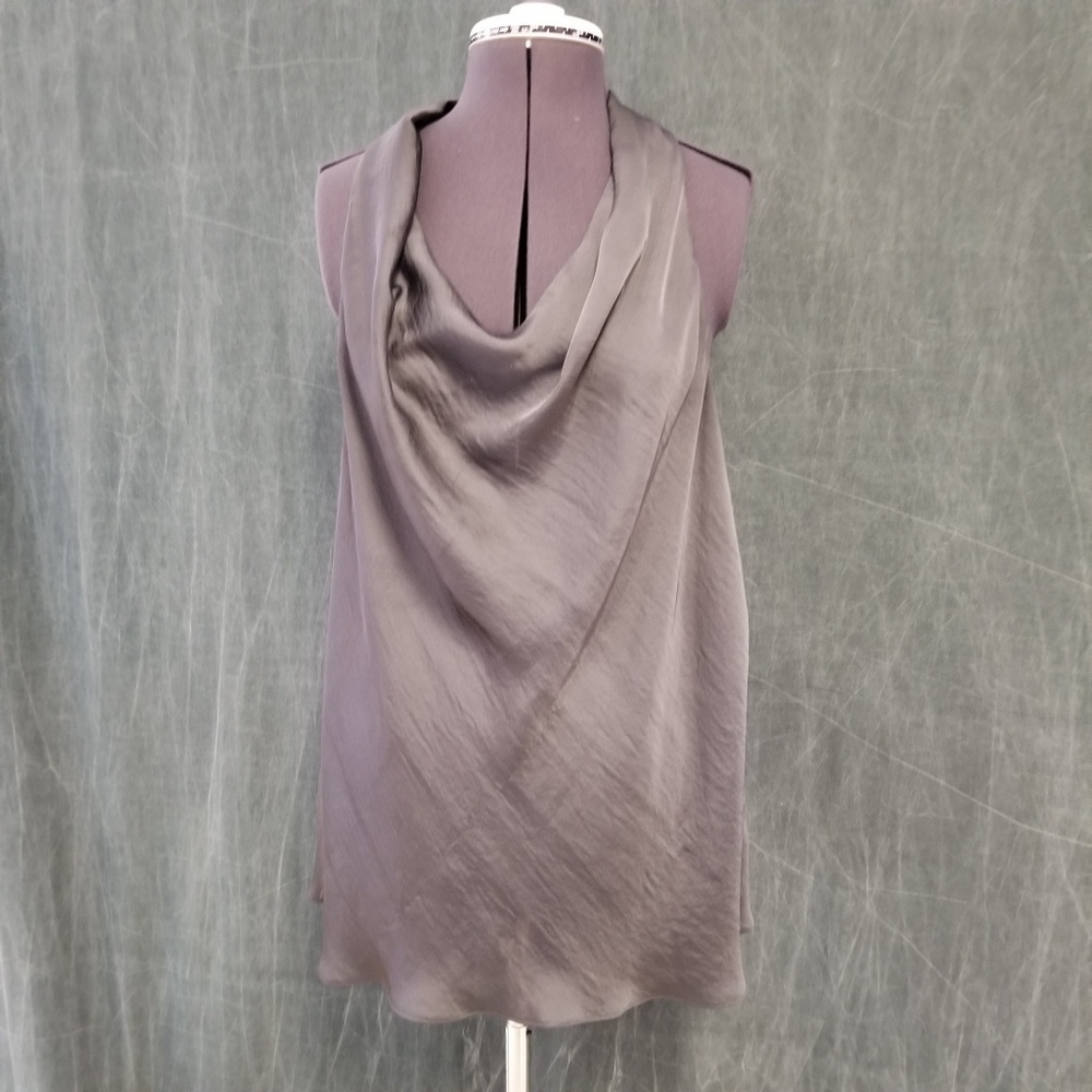 Violet and Claire XL silky grey sleeveless top